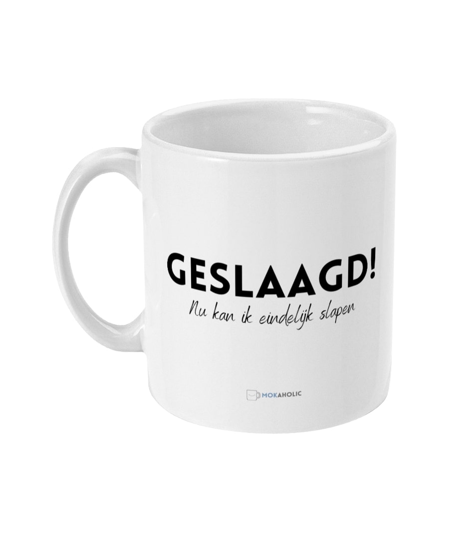 Geslaagd! Nu kan ik eindelijk slapen